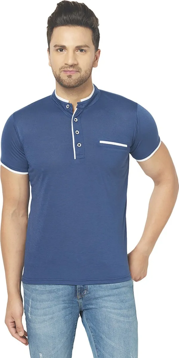 Dark_Blue_Cotton_Solid_Henley_Neck_Regukar_Fit_T-Shirt_For_Men