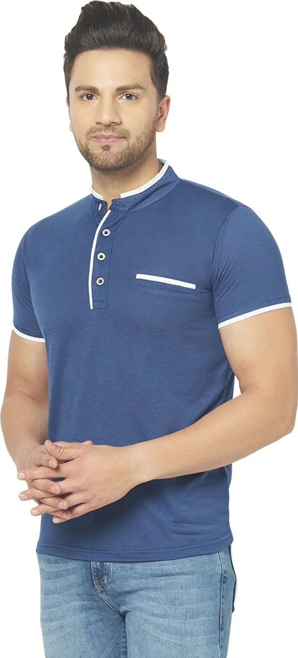 Dark_Blue_Cotton_Solid_Henley_Neck_Regukar_Fit_T-Shirt_For_Men