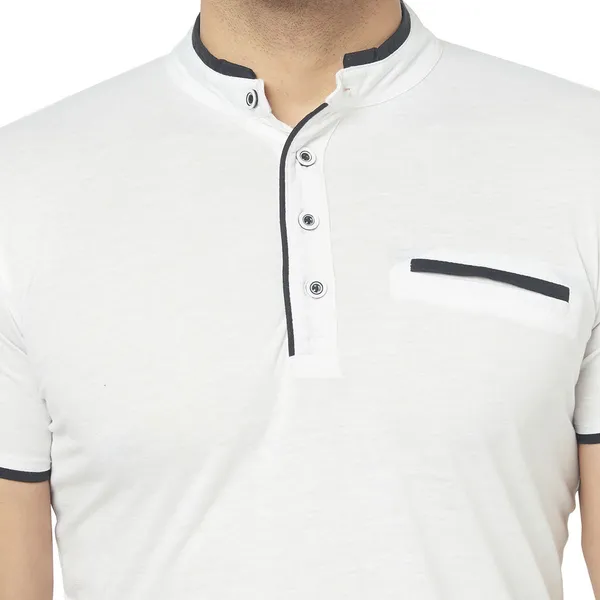 White_Cotton_Solid_Henley_Neck_Regukar_Fit_T-Shirt_For_Men