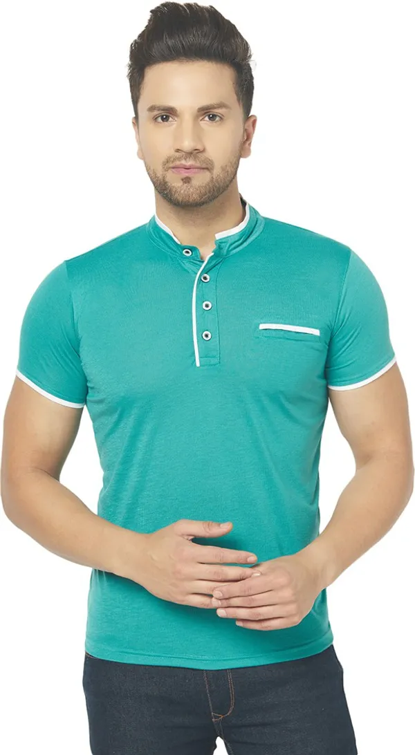 Dark_Green_Cotton_Solid_Henley_Neck_Regukar_Fit_T-Shirt_for_men