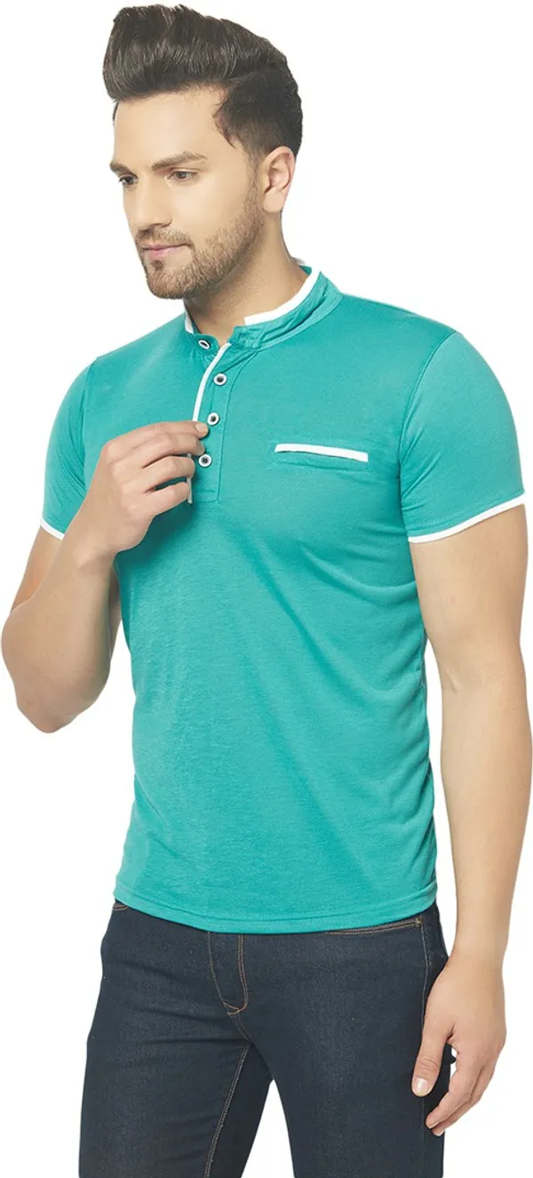Dark_Green_Cotton_Solid_Henley_Neck_Regukar_Fit_T-Shirt_for_men