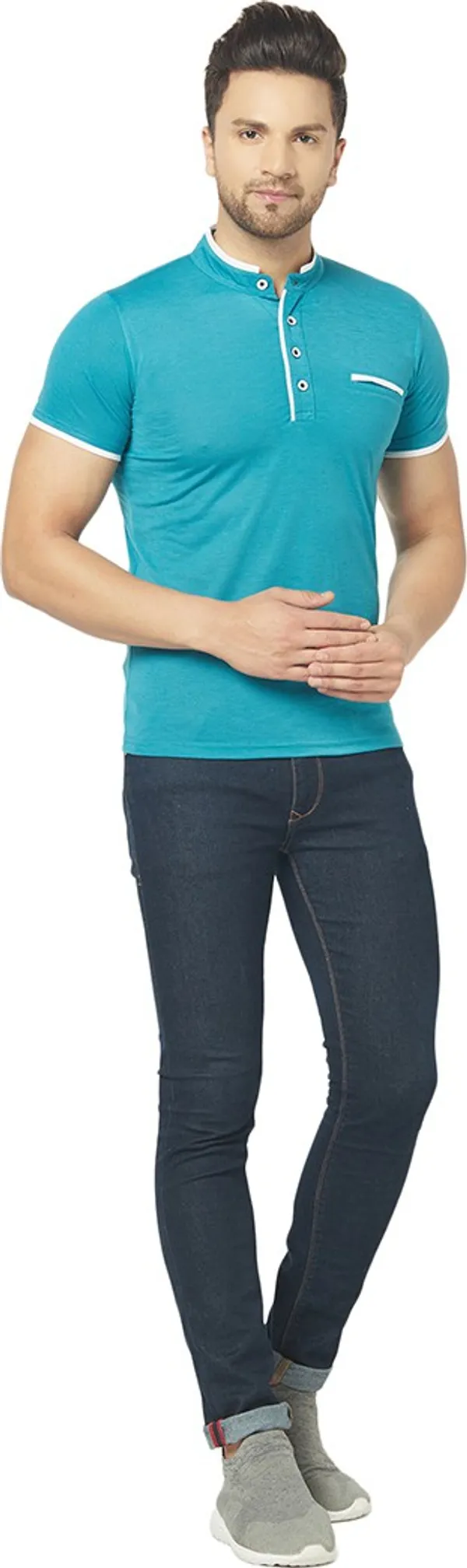 Dark_Blue_Cotton_Solid_Henley_Neck_Regukar_Fit_T-Shirt_for_men