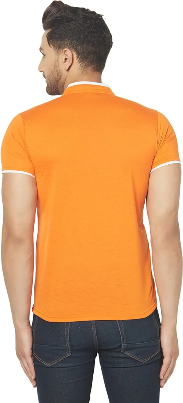 Orange_Cotton_Solid_Henley_Neck_Regukar_Fit_T-Shirt_For_Men