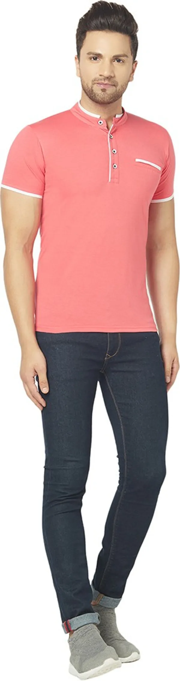 Red_Cotton_Solid_Henley_Neck_Regukar_Fit_T-Shirt_for_men