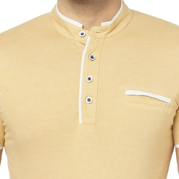 Beige_Cotton_Solid_Henley_Neck_Regukar_Fit_T-Shirt_For_Men