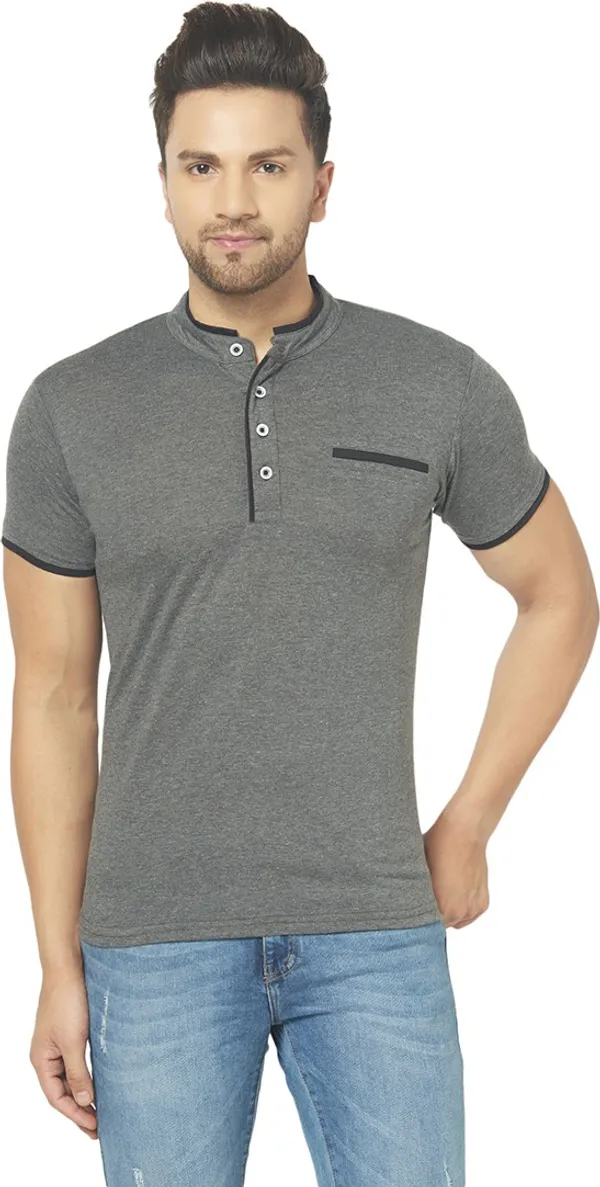 Grey_Cotton_Solid_Mandarin_Collar_Regukar_Fit_T-Shirt_For_Men