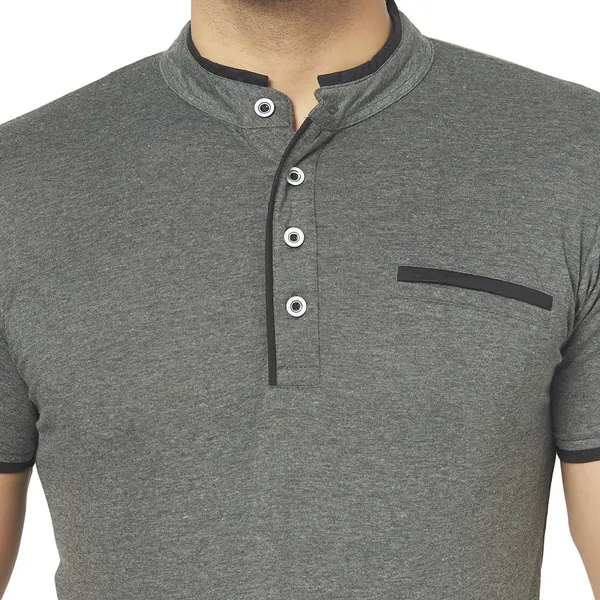 Grey_Cotton_Solid_Mandarin_Collar_Regukar_Fit_T-Shirt_For_Men