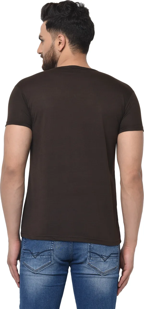 Brown_Cotton_Solid_V_Neck_Regukar_Fit_T-Shirt_for_men