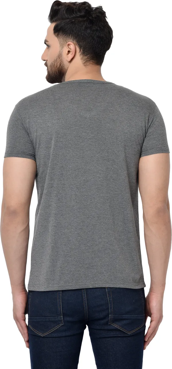 Grey_Self_Design_V_Neck_Regukar_Fit_T-Shirt_For_Men
