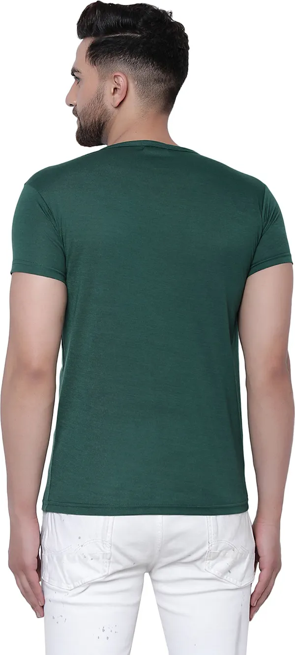 Dark_Green_Cotton_Solid_Round_Neck_Regukar_Fit_T-Shirt_For_Men