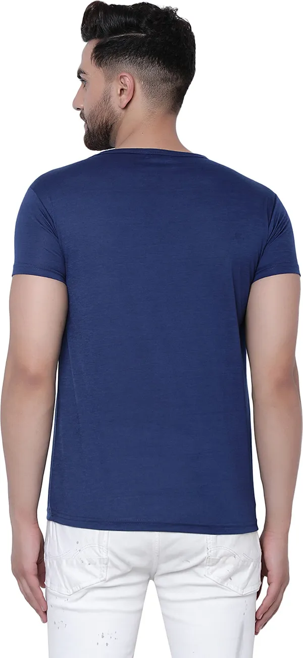Blue_Cotton_Solid_Men_Round_Neck_Regukar_Fit_T-Shirt_For_Men