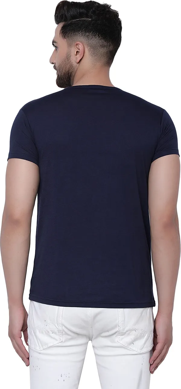 Blue_Cotton_Solid_Men_Round_Neck_Regukar_Fit_T-Shirt_For_Men