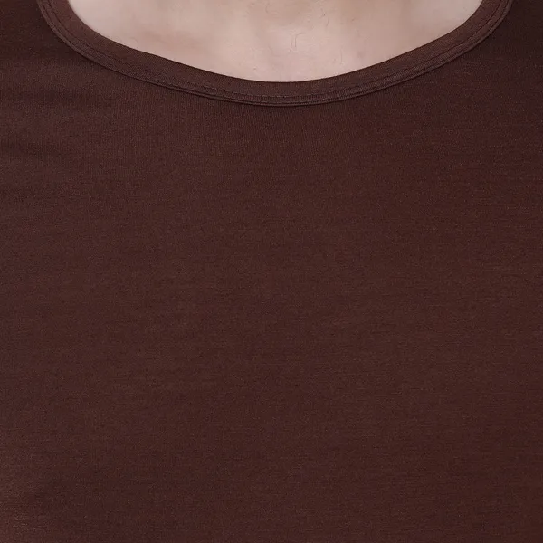 Brown_Cotton_Solid_Round_Neck_Regukar_Fit_T-Shirt_For_Men
