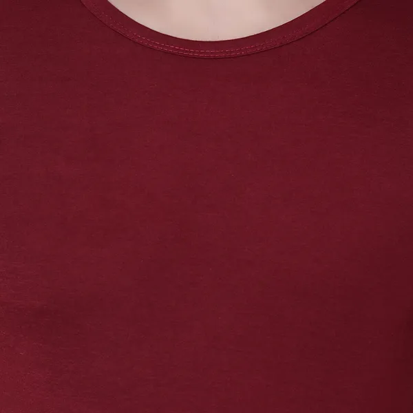 Maroon_Cotton_Solid_Round_Neck_Regukar_Fit_T-Shirt_For_Men
