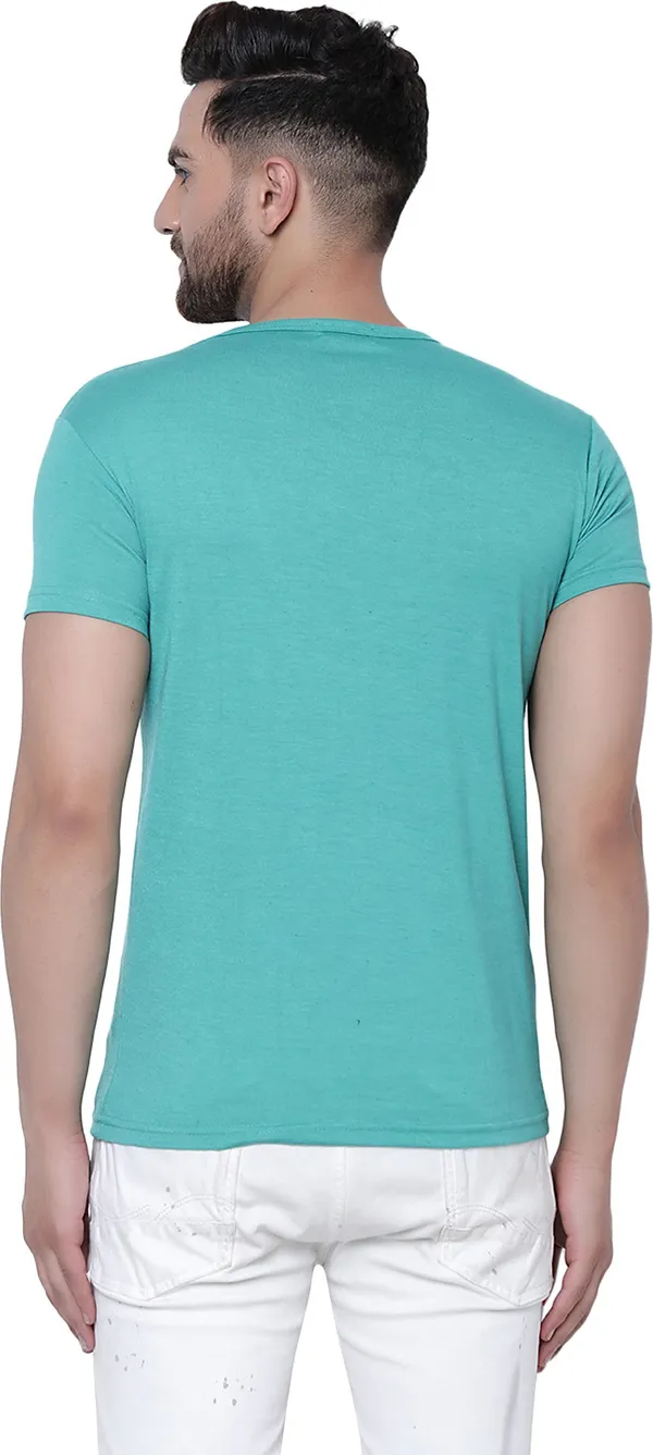 Light_Green_Cotton_Solid_Round_Neck_Regukar_Fit_T-Shirt_For_Men