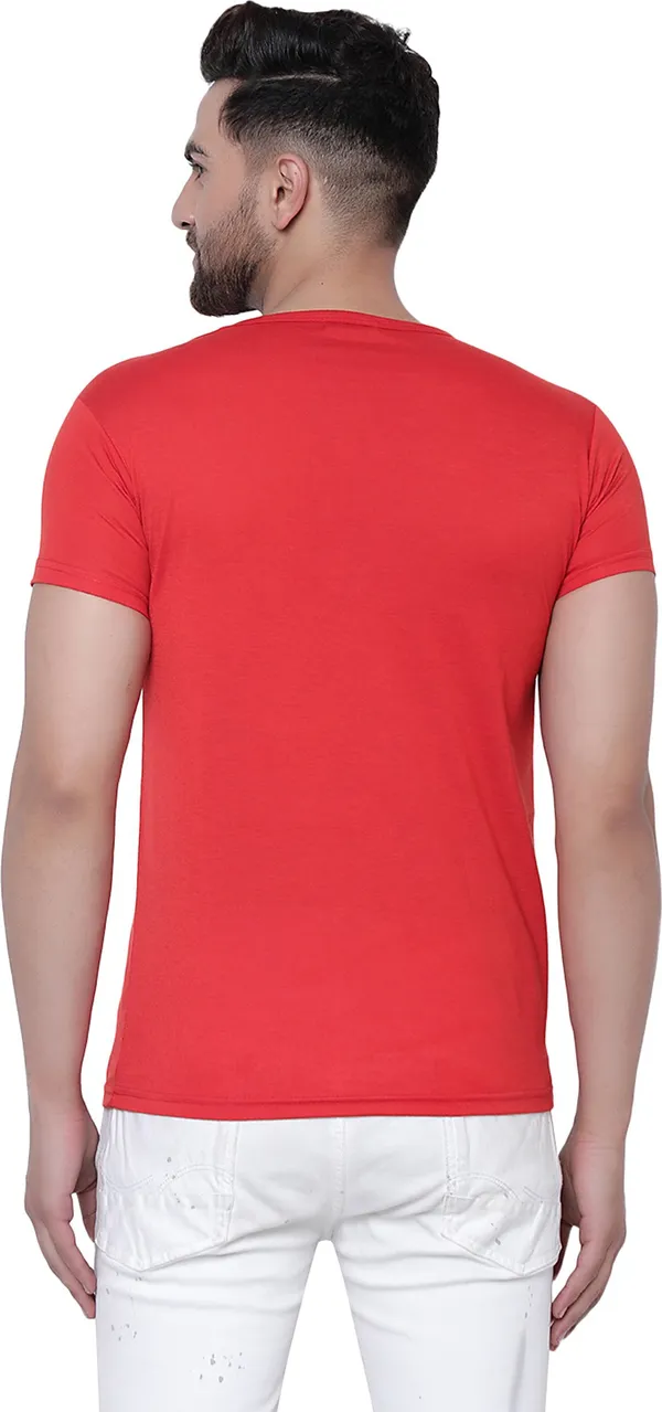 Red__Cotton_Solid_Round_Neck__Regukar_Fit_T-Shirt_For_Men