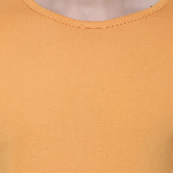 Yellow_Cotton_Solid_Round_Neck_Regukar_Fit_T-Shirt_For_Men