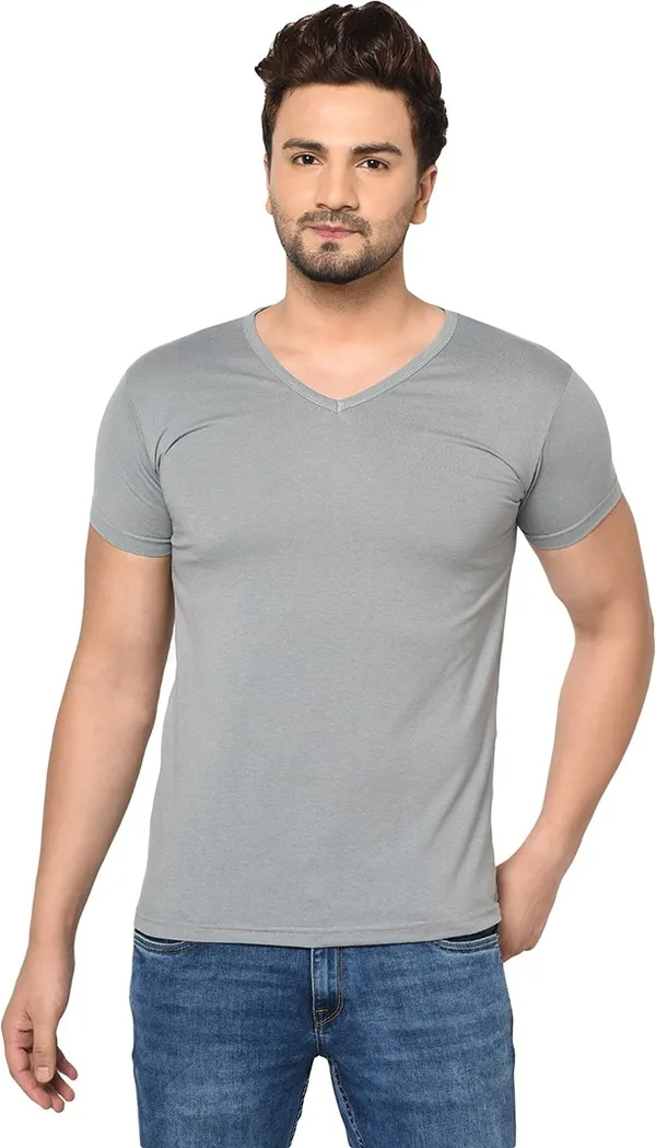 Grey_Cotton_Solid_V_Neck_Regukar_Fit_T-Shirt_for_men