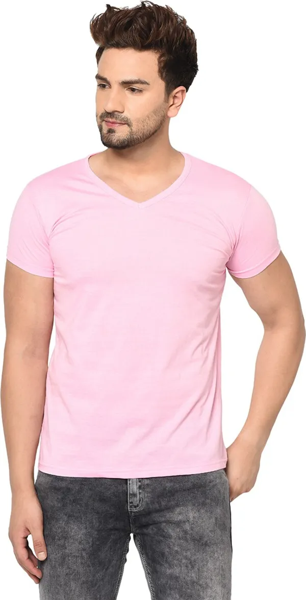 Pink_Cotton_Solid_V_Neck_Pink_Regukar_Fit_T-Shirt_for_men