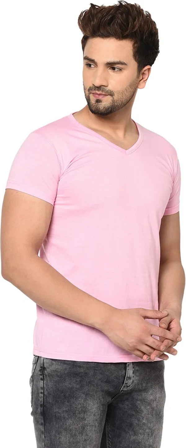 Pink_Cotton_Solid_V_Neck_Pink_Regukar_Fit_T-Shirt_for_men