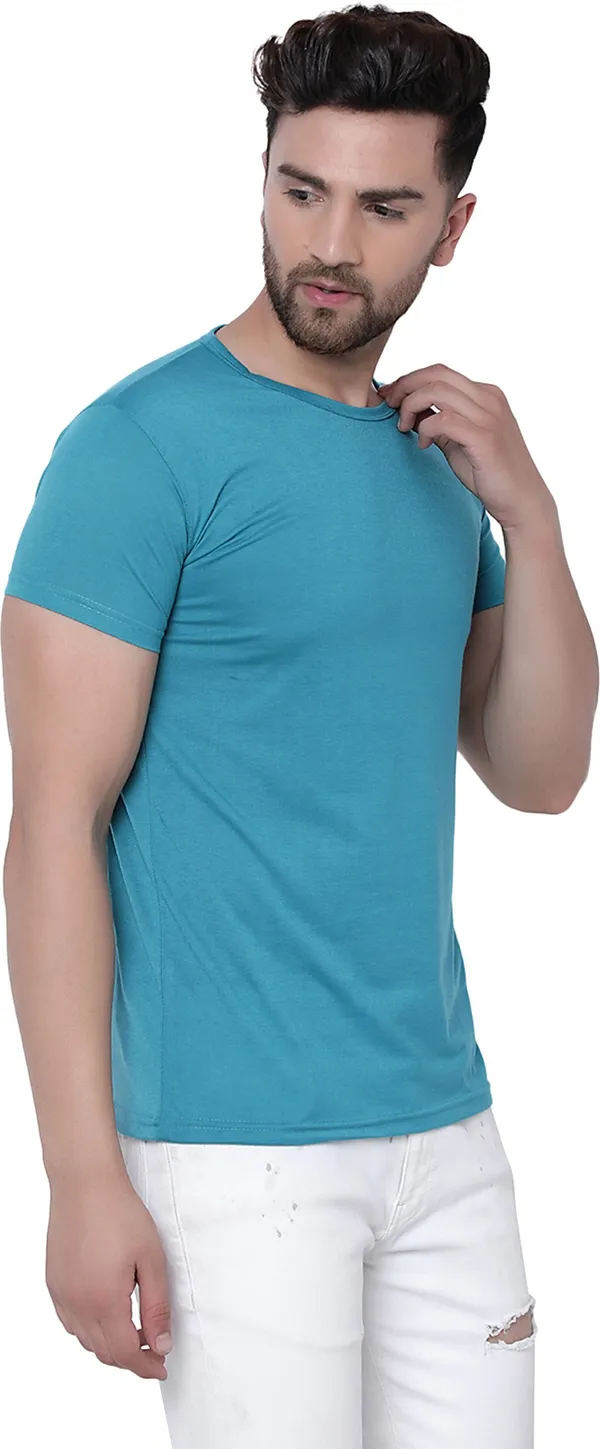 Dark_Blue_Cotton_Solid_Round_Neck_Regukar_Fit_T-Shirt_For_Men