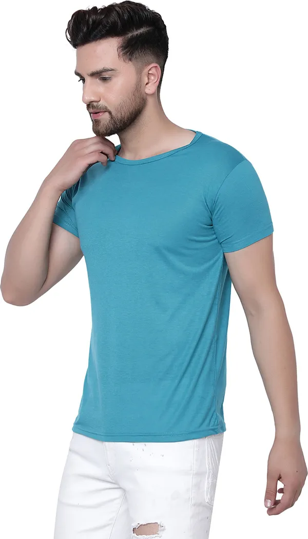 Dark_Blue_Cotton_Solid_Round_Neck_Regukar_Fit_T-Shirt_For_Men