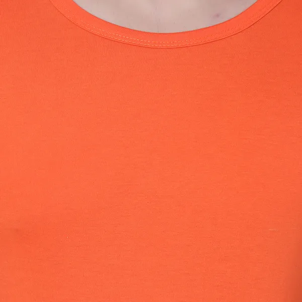 Orange_Cotton_Solid_Men_Round_Neck_Orange_Regukar_Fit_T-Shirt_For_Men