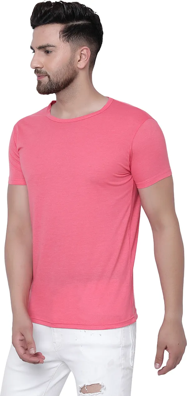 Red__Cotton_Solid_Round_Neck__Regukar_Fit_T-Shirt_For_Men