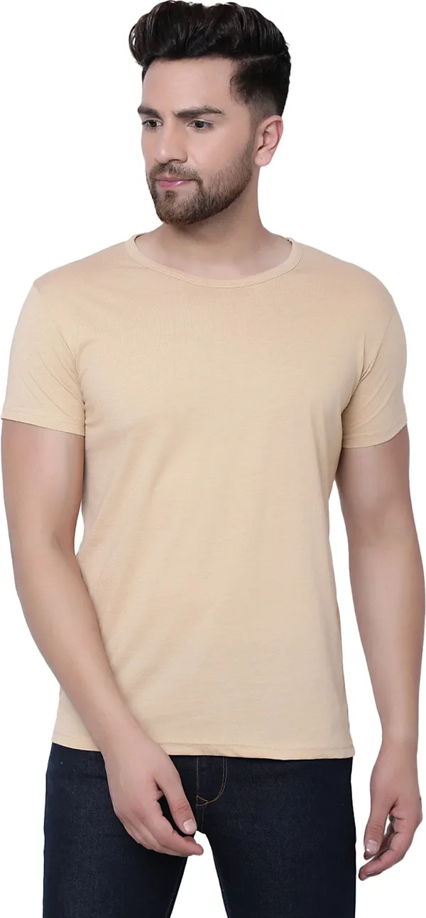 Beige_Cotton_Solid_Round_Neck_Regukar_Fit_T-Shirt_for_men