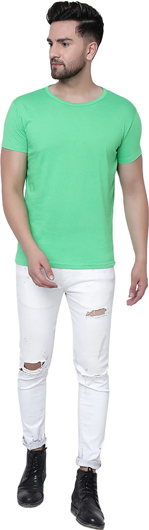 Green_Cotton_Solid_Round_Neck_Regukar_Fit_T-Shirt_for_men