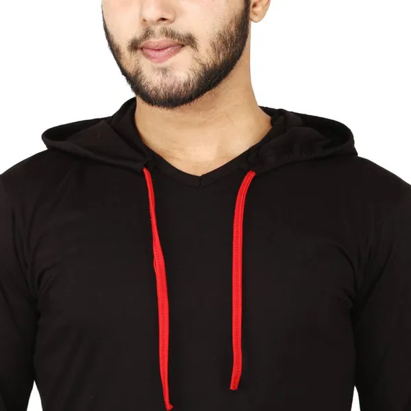Black_Cotton_Solid_Hooded_Neck_Regukar_Fit_T-Shirt_for_men