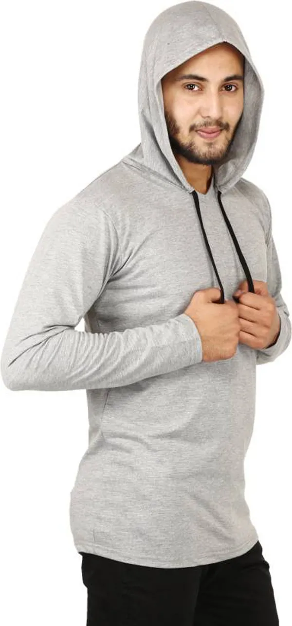 Grey_Cotton_Solid_Men_Hooded_Neck_Regukar_Fit_T-Shirt_For_Men