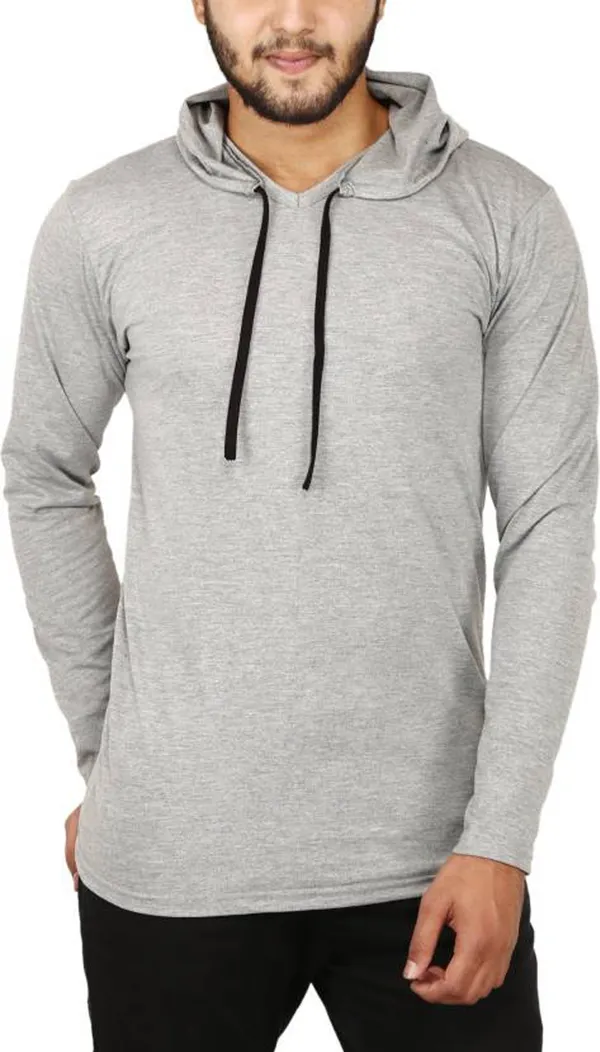Grey_Cotton_Solid_Men_Hooded_Neck_Regukar_Fit_T-Shirt_For_Men