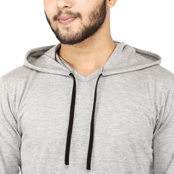 Grey_Cotton_Solid_Men_Hooded_Neck_Regukar_Fit_T-Shirt_For_Men
