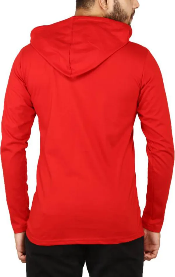 Red_Cotton_Solid_Men_Hooded_Neck_Regukar_Fit_T-Shirt_For_Men