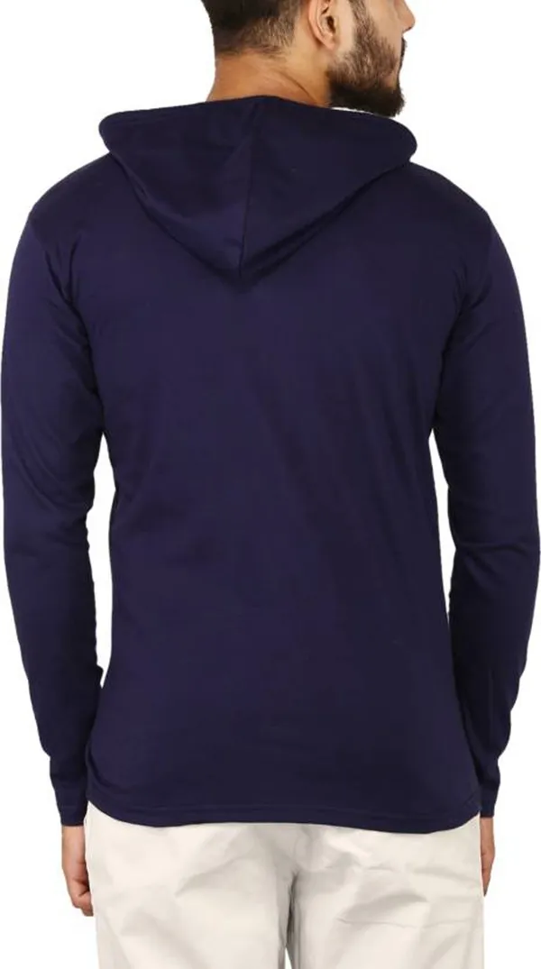 Dark_Blue_Cotton_Solid_Hooded_Neck_Regukar_Fit_T-Shirt_For_Men