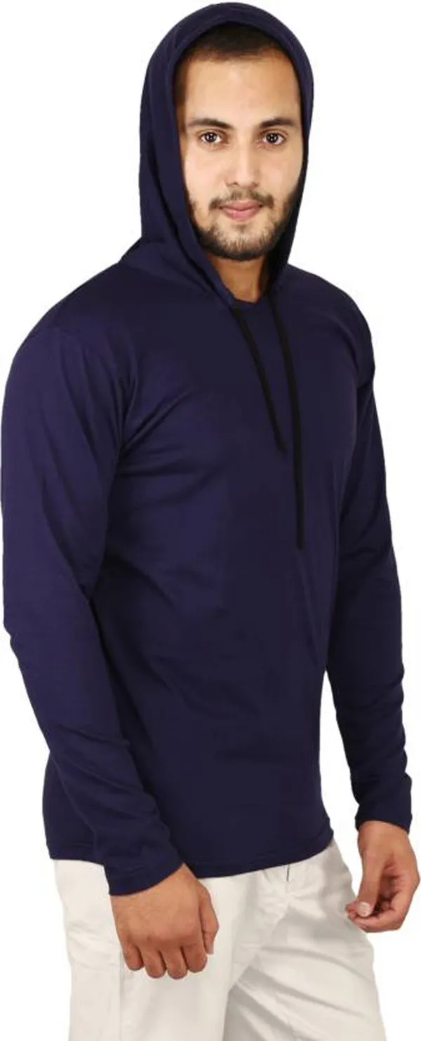 Dark_Blue_Cotton_Solid_Hooded_Neck_Regukar_Fit_T-Shirt_For_Men