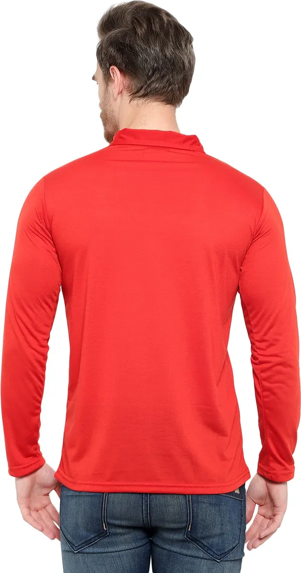 Red_Cotton_Solid_Polo_Neck_Regukar_Fit_T-Shirt_For_Men