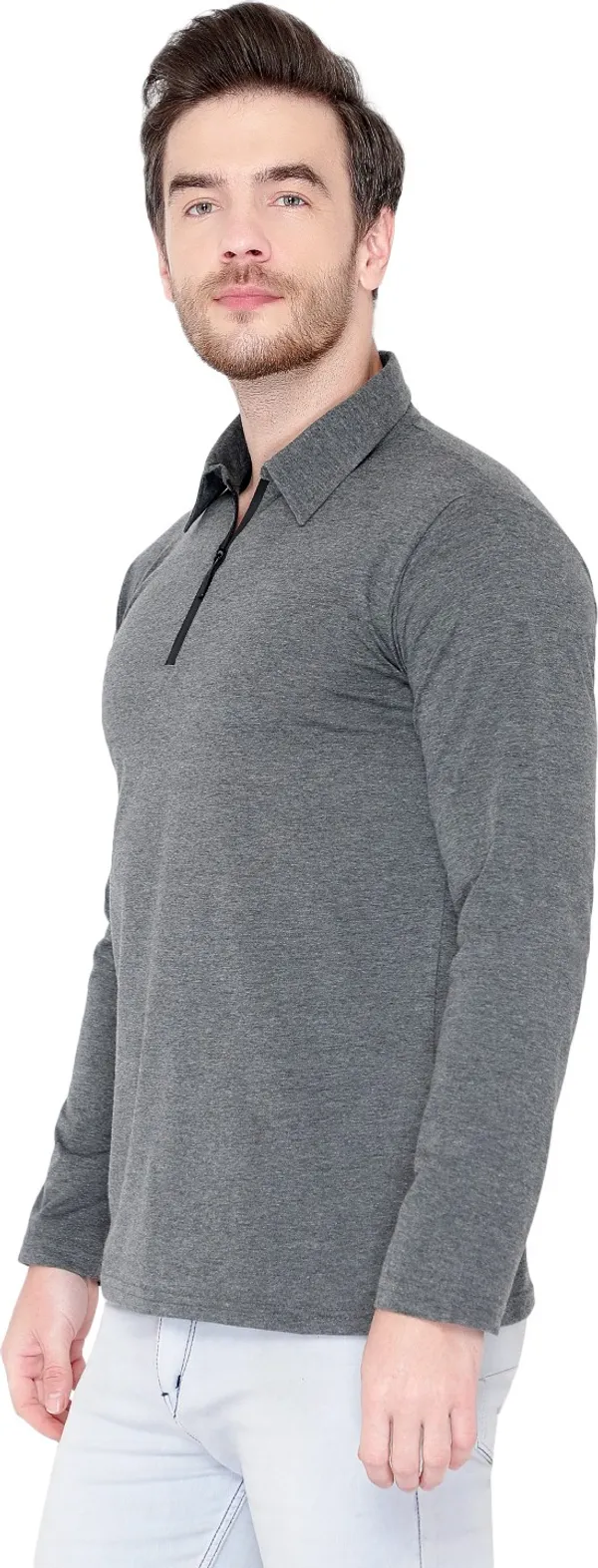 Grey_Solid_Cotton_Polo_Neck_T-Shirt_for_Men_|_Regular_Fit