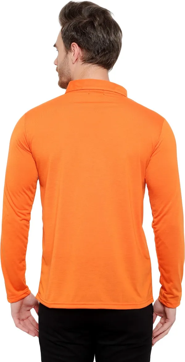 Orange_Cotton_Solid_Polo_Neck_Regukar_Fit_T-Shirt_For_Men