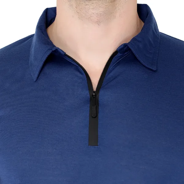 Dark_Blue_Cotton_Solid_Polo_Neck_Regukar_Fit_T-Shirt_For_Men