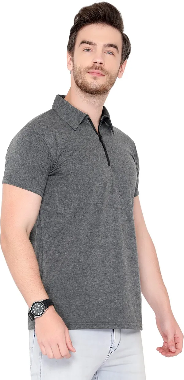 Grey_Cotton_Solid_Polo_Neck_Regukar_Fit_T-Shirt_For_Men