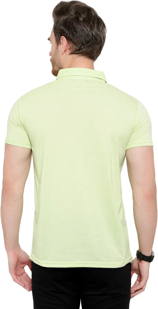 Green_Cotton_Solid_Polo_Neck_Regukar_Fit_T-Shirt_For_Men