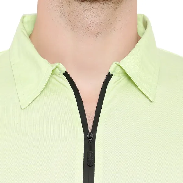 Green_Cotton_Solid_Polo_Neck_Regukar_Fit_T-Shirt_For_Men