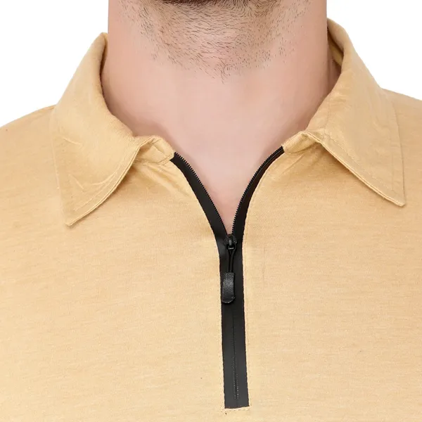 Beige_Cotton_Solid_Polo_Neck_Regukar_Fit_T-Shirt_For_Men