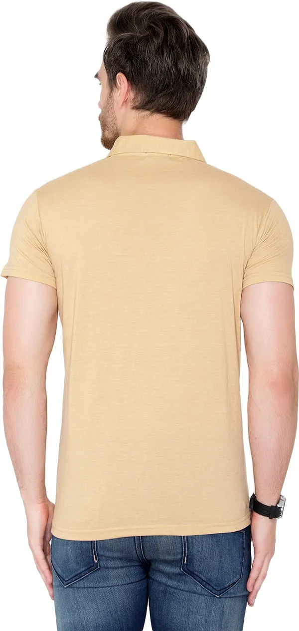 Beige_Cotton_Solid_Polo_Neck_Regukar_Fit_T-Shirt_For_Men