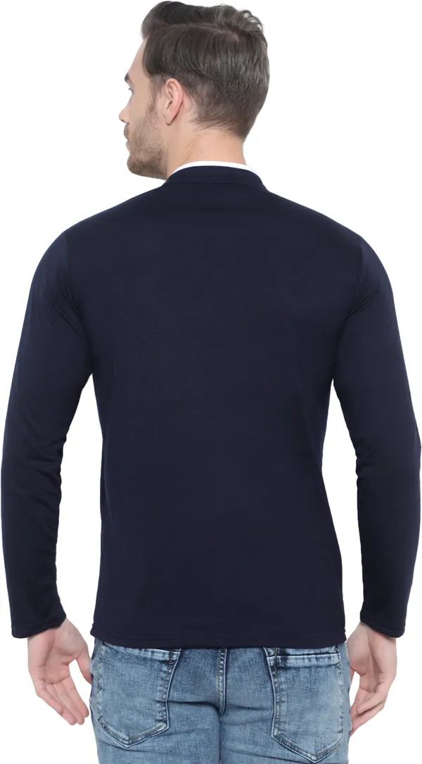Navy_Blue_Cotton_Solid_Mandarin_Collar_Navy_Regukar_Fit_T-Shirt_for_men