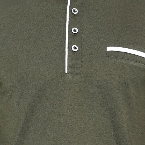 Dark_Green_Cotton_Solid_Mandarin_Collar_Regukar_Fit_T-Shirt_For_Men