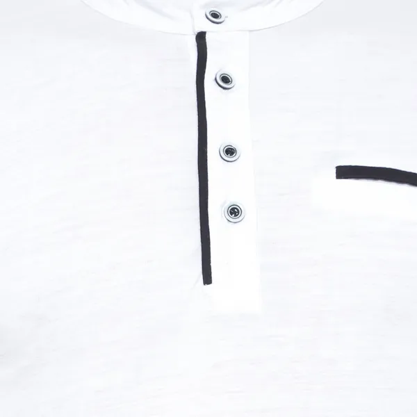 White_Cotton_Solid_Men_Mandarin_Collar_White_Regukar_Fit_T-Shirt_For_Men