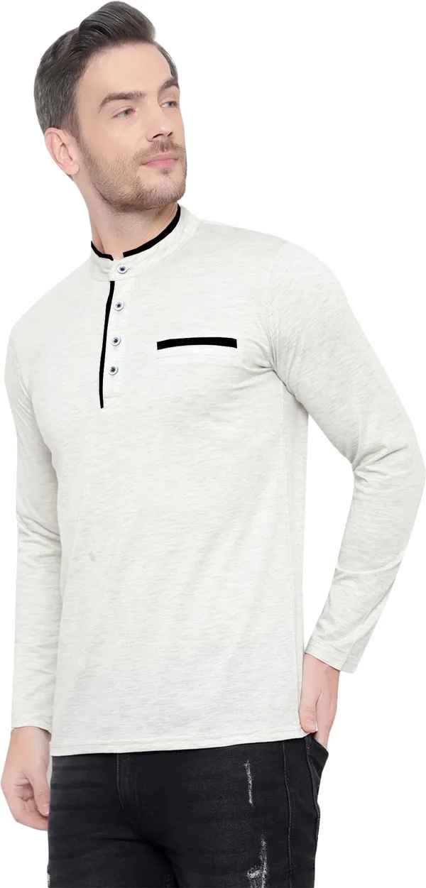 Grey_Cotton_Solid_Men_Mandarin_Collar_Regukar_Fit_T-Shirt_For_Men